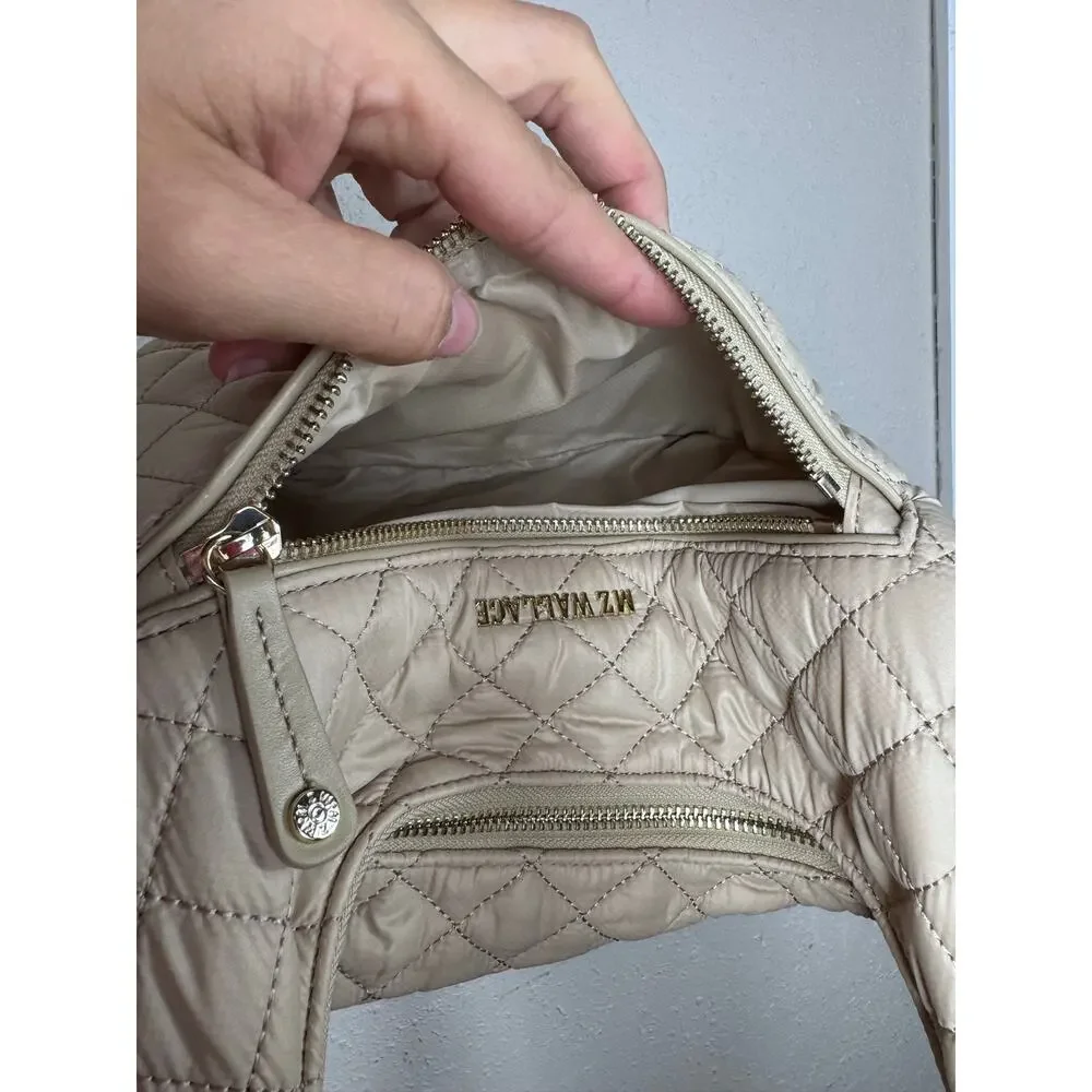 NWOT MZ WALLACE Crosby Sienna Hobo Bag in Buff Light Gold